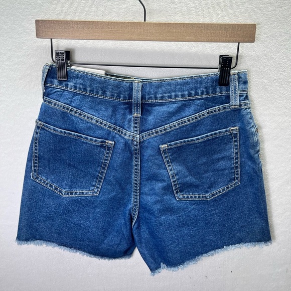 Old Navy High Rise Adjustable Waist Shorts Womens 16 Plus size Blue Denim 2368 - Picture 8 of 9